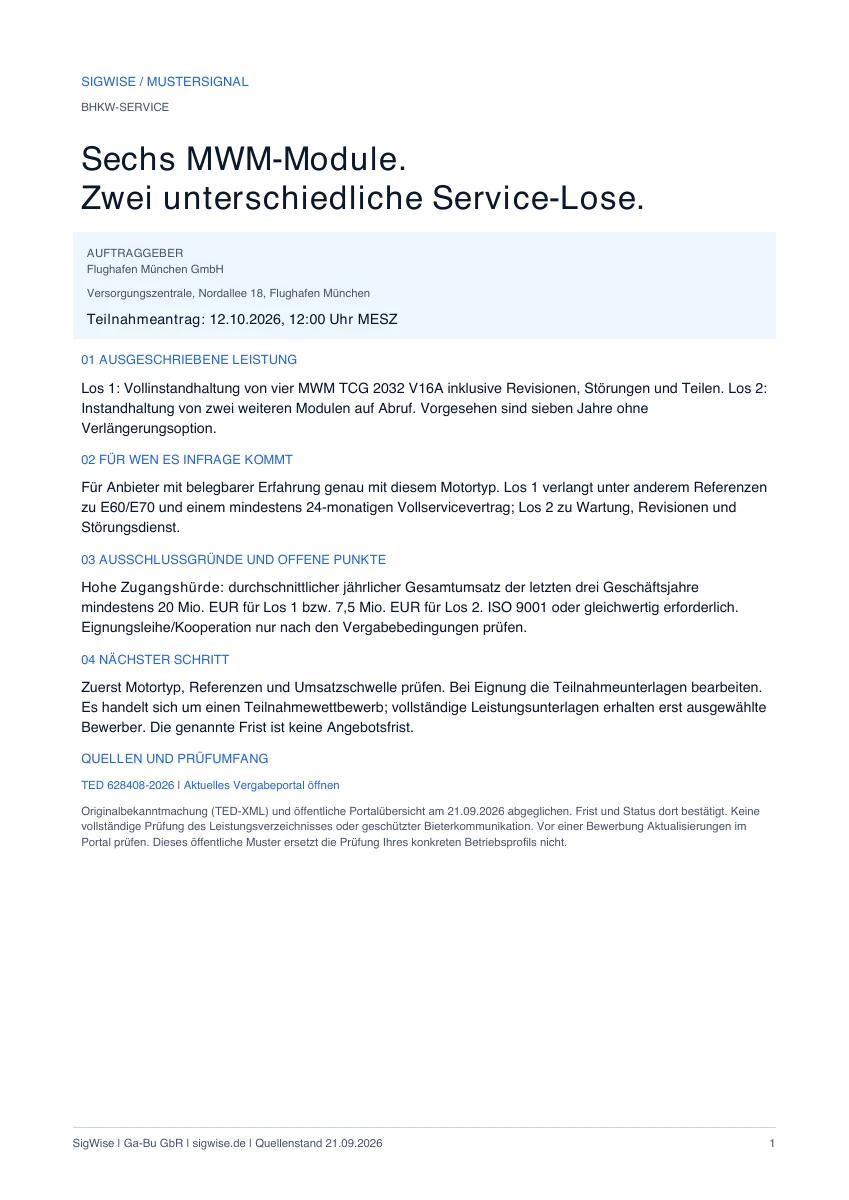 Originalvorschau des echten BHKW-Service & Retrofit-Projektbriefs